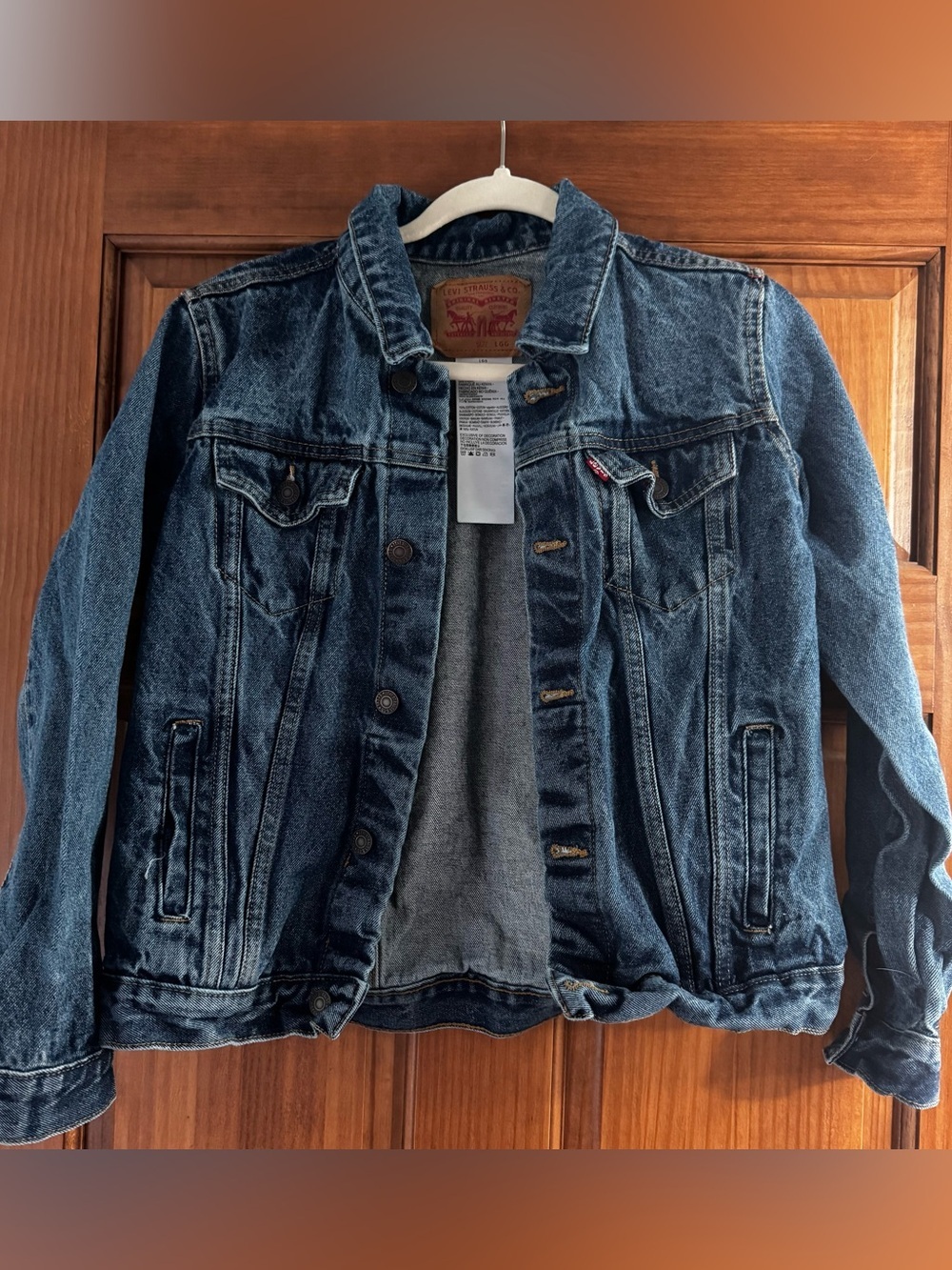 Levi Strauss Denim Jacket Youth Large L 12-13 Blue Trucker Classic Jean
